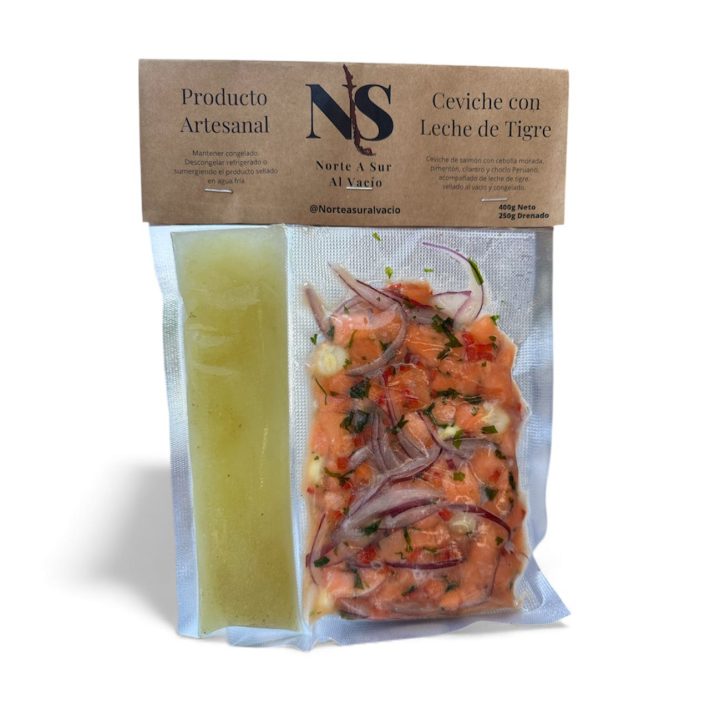 Ceviche de Salmon, con Leche de Tigre