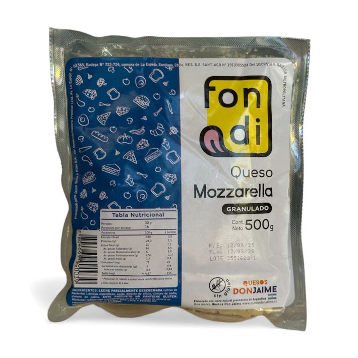 Queso Granulado Mozzarella 500